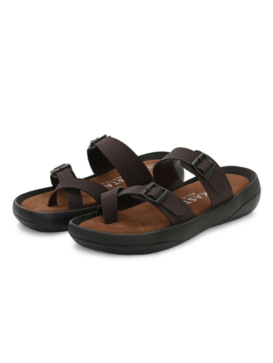 men brown toe seperator sandal