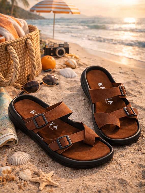 men tan toe seperator sandal