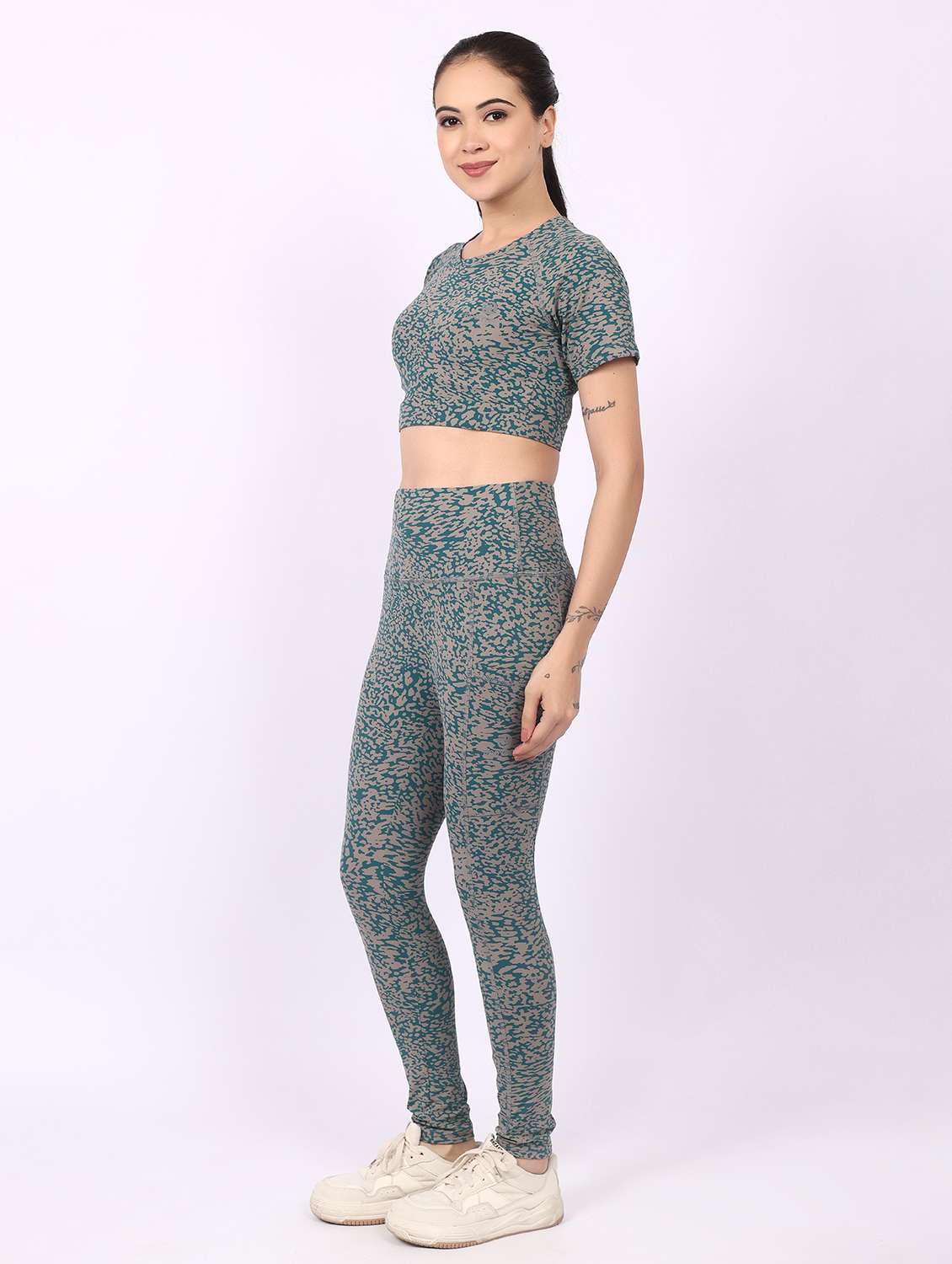 women printed active wear co-ord set - 22329246 -  Standard Image - 5