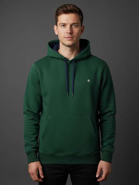 men solid long sleeve regular fit sweatshirt