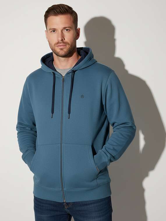 men solid long sleeve regular fit sweatshirt