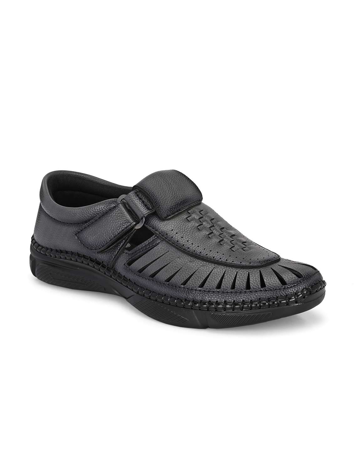 men grey slip on sandal