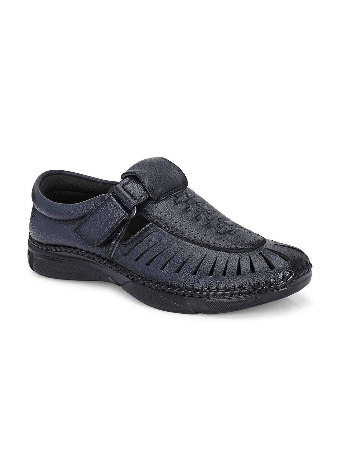 men blue slip on sandal