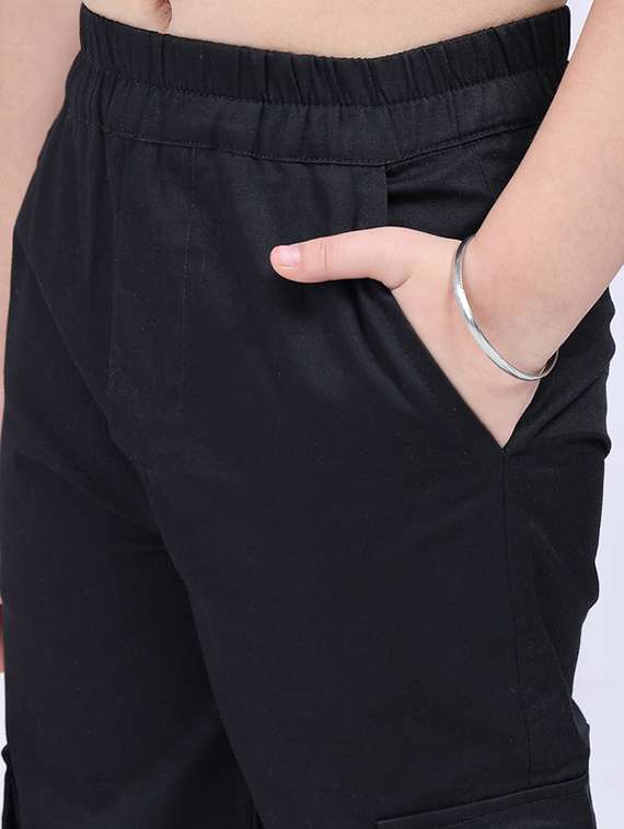 girls solid mid rise cargo - 22329481 -  Standard Image - 3