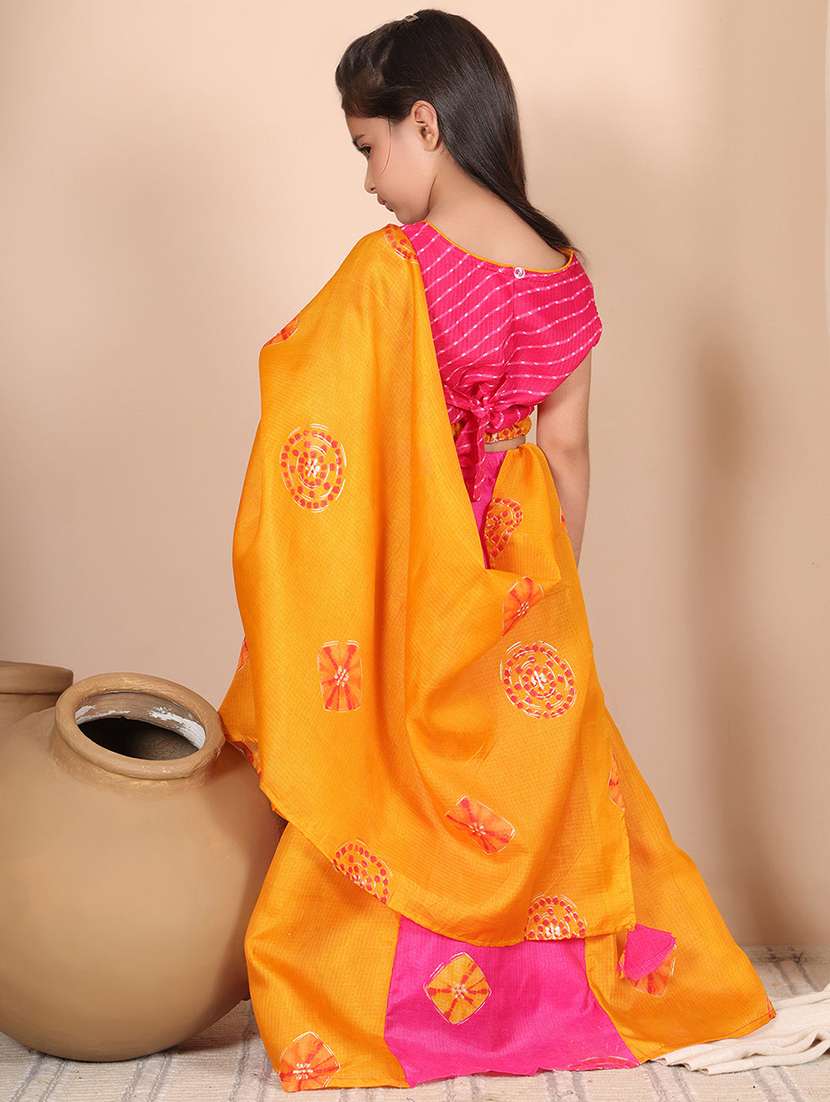 girls sleeveless lehenga and choli set  with dupatta - 22329516 -  Standard Image - 3