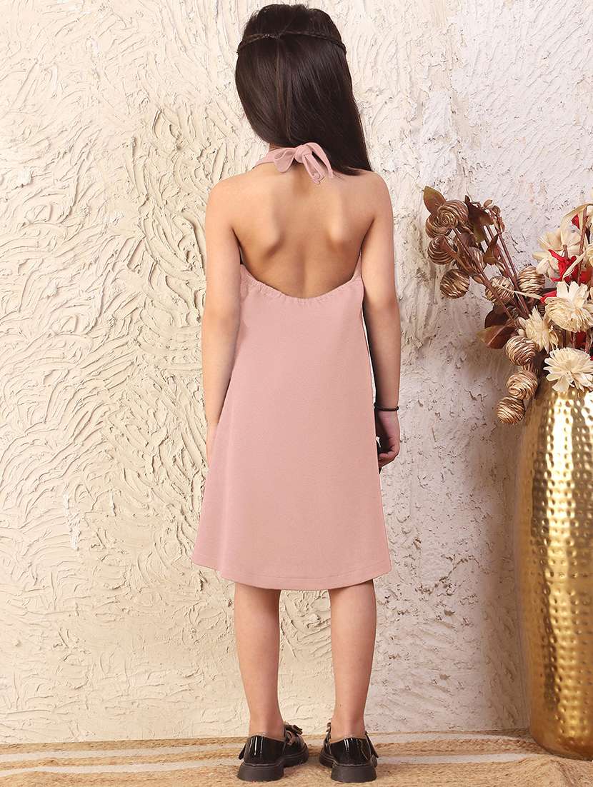 girls solid sleeveless a-line dress - 22329597 -  Standard Image - 3