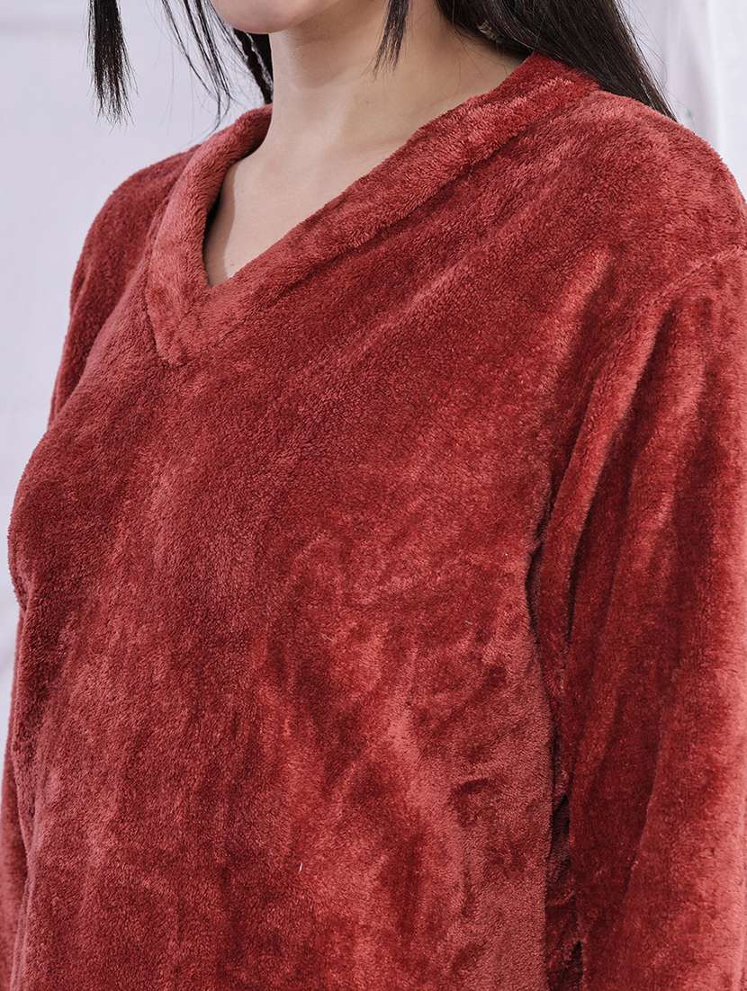 women solid nightwear pyjama set - 22329769 -  Standard Image - 5