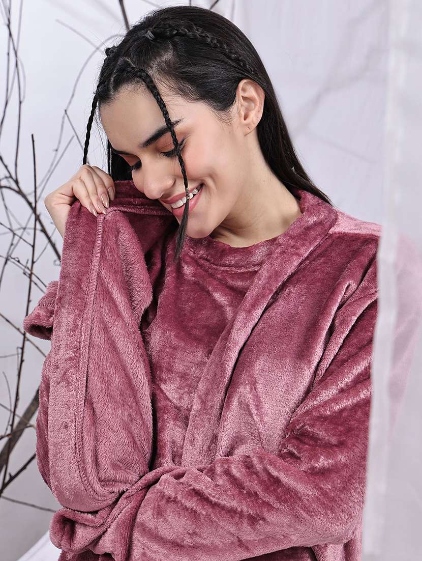 women solid nightwear pyjama set - 22329865 -  Standard Image - 5