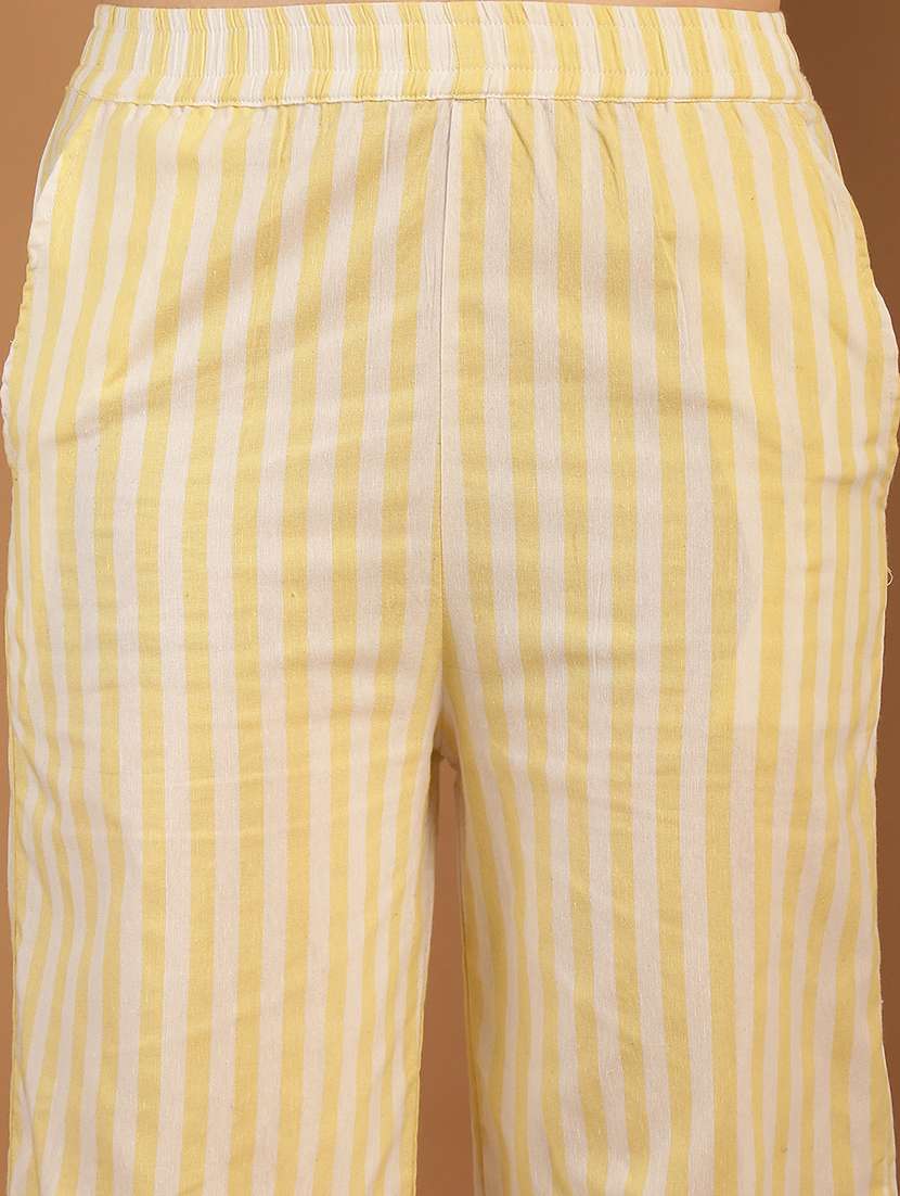 women striped mid rise straight trouser - 22329965 -  Standard Image - 3