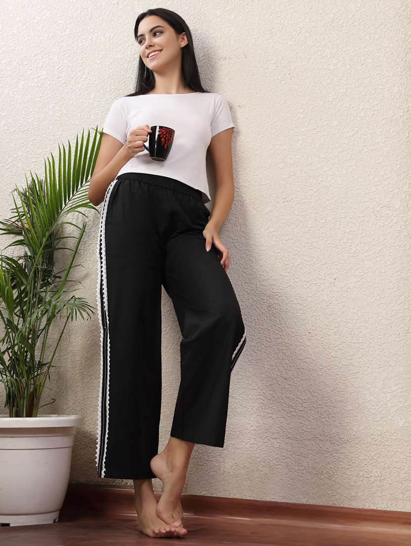 women mid rise loung wear pajama - 22330012 -  Standard Image - 3