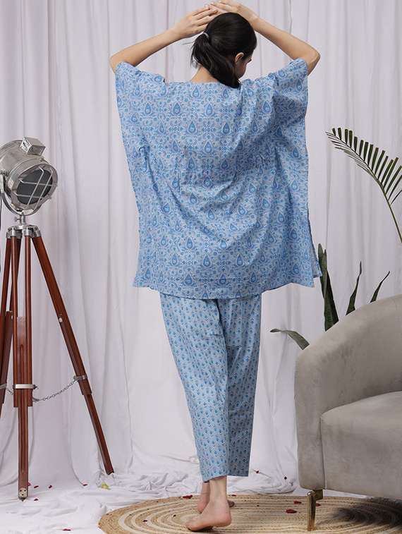 women printed nightwear pyjama set - 22330017 -  Standard Image - 3