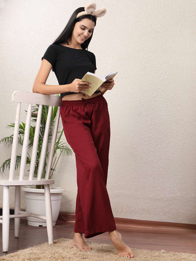 women mid rise loung wear pajama - 22330021 -  Standard Image - 3