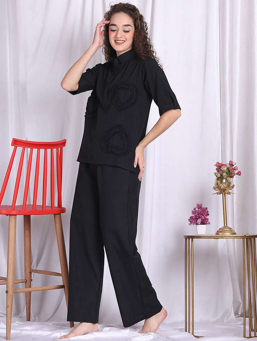 women self designed nightwear pyjama set