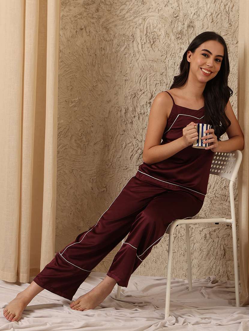 women pack of 2 mid rise loung wear pajama - 22330091 -  Standard Image - 3