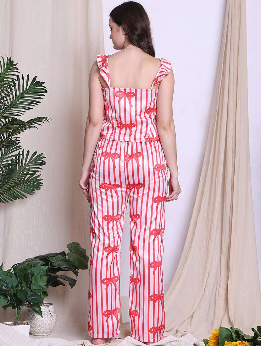 women printed nightwear pyjama set - 22330119 -  Standard Image - 3