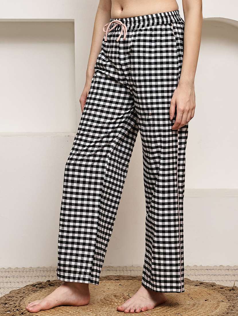 women pack of 2 mid rise loung wear pajama - 22330125 -  Standard Image - 3