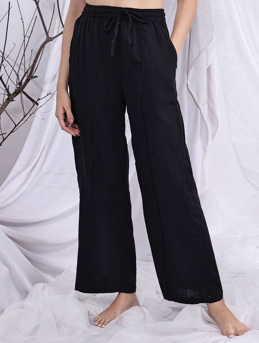 women pack of 2 mid rise loung wear pajama - 22330142 -  Standard Image - 3