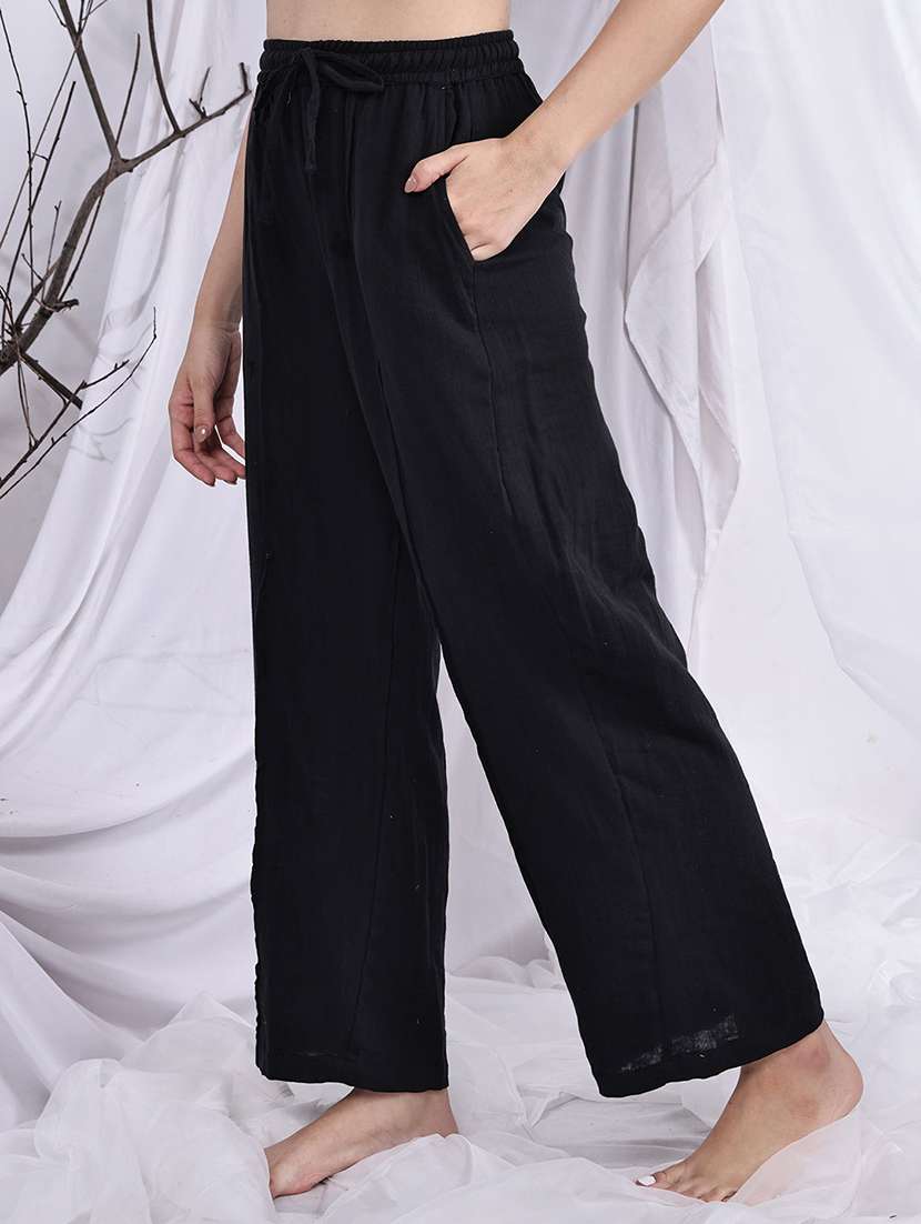 women pack of 2 mid rise loung wear pajama - 22330144 -  Standard Image - 3