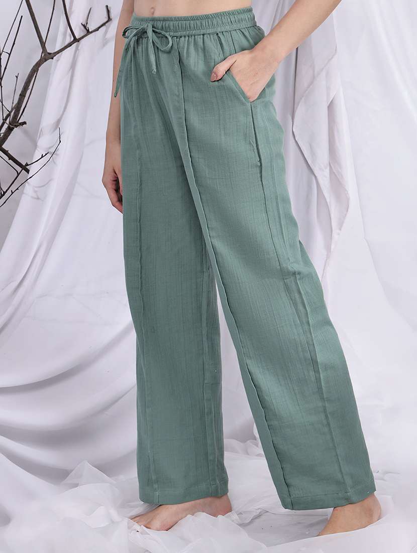 women pack of 2 mid rise loung wear pajama - 22330145 -  Standard Image - 3