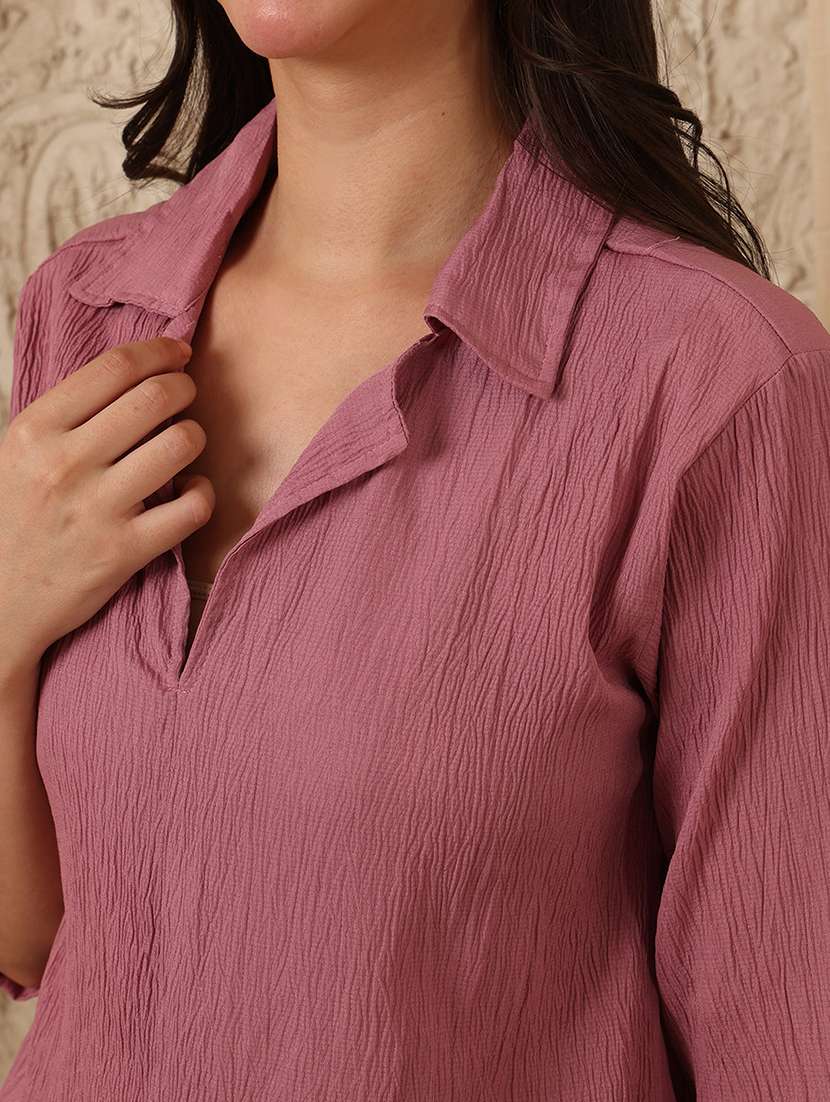 women solid nightwear pyjama set - 22330166 -  Standard Image - 5