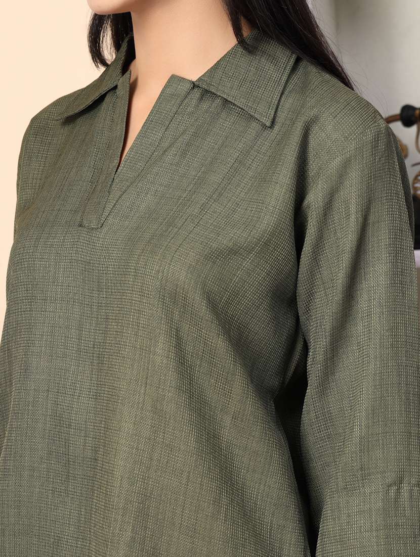 women solid nightwear pyjama set - 22330171 -  Standard Image - 5