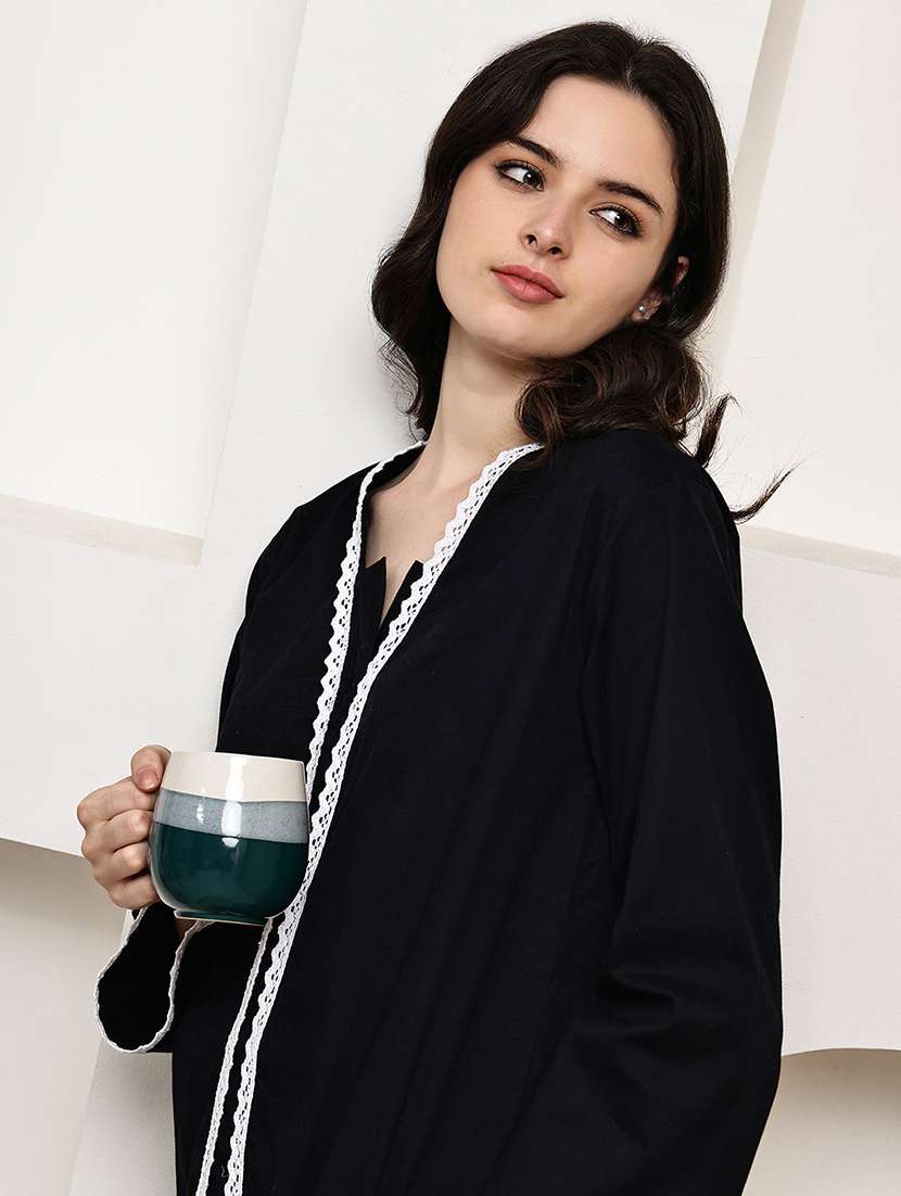 women solid nightwear pyjama set - 22330187 -  Standard Image - 5