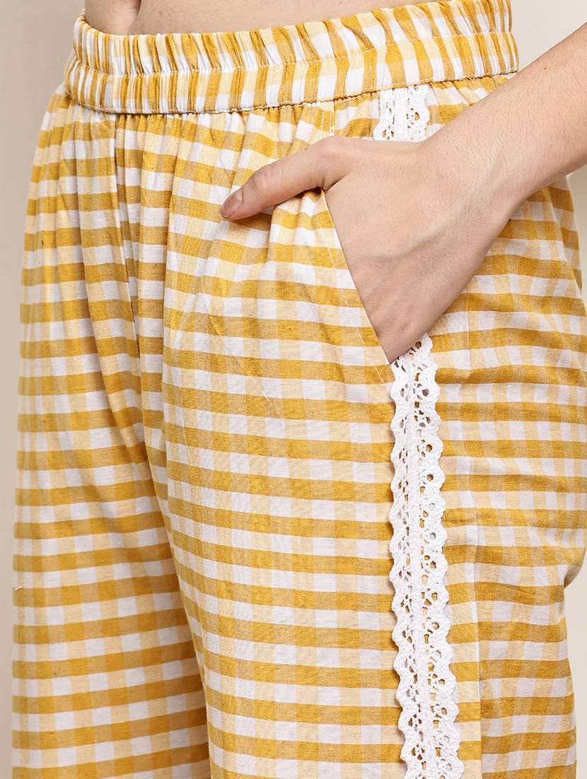 women checkered nightwear pyjama set - 22330189 -  Standard Image - 5