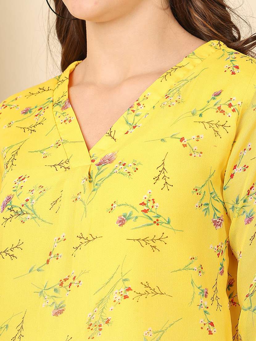 women printed three quarter sleeve regular top - 22330368 -  Standard Image - 5