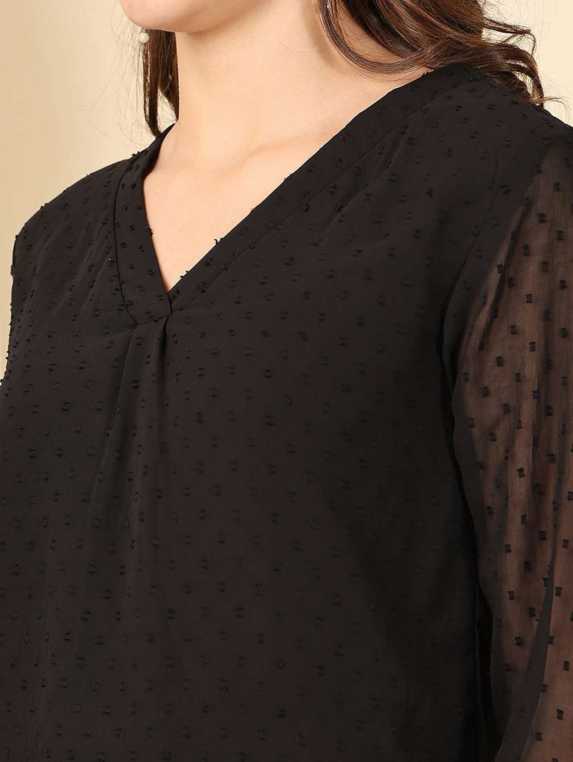 women self designed three quarter sleeve regular top - 22330372 -  Standard Image - 5