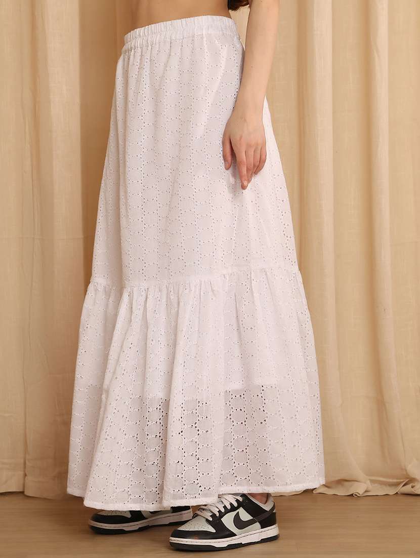 women self designed high rise tiered skirt - 22330422 -  Standard Image - 3