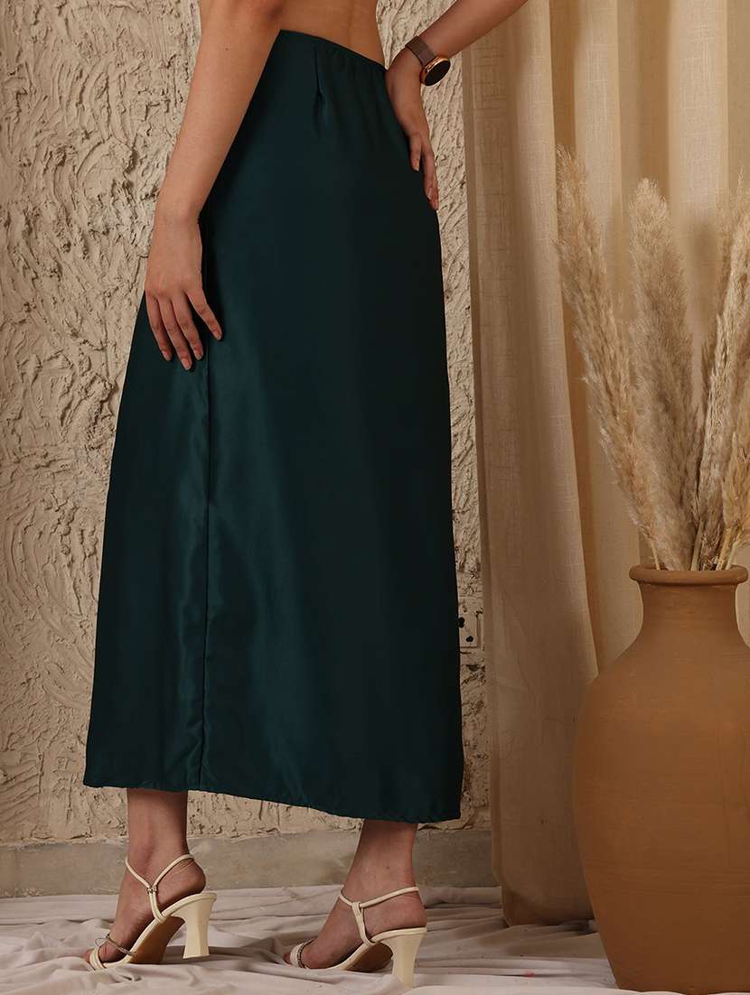 women solid high rise a-line skirt - 22330443 -  Standard Image - 3