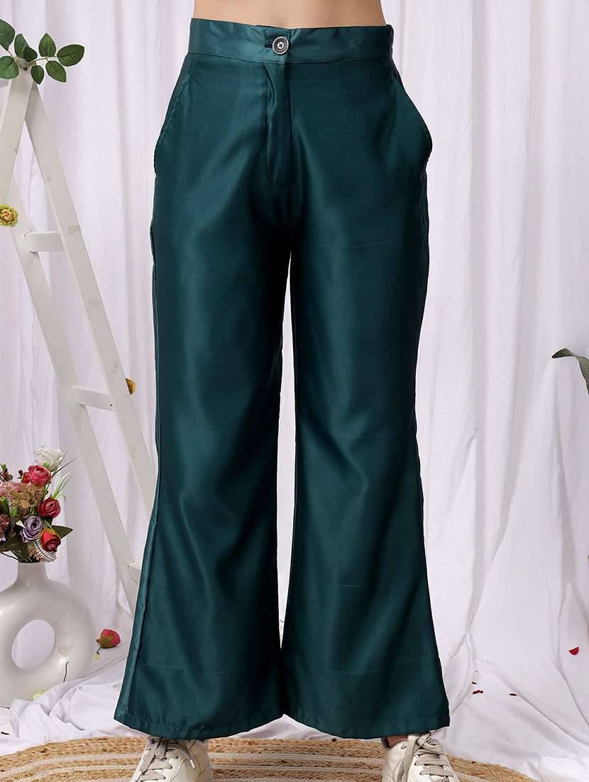 women solid shirt and trouser co-ord set - 22330491 -  Standard Image - 3