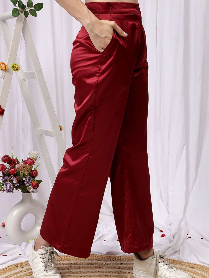women solid shirt and trouser co-ord set - 22330494 -  Standard Image - 3