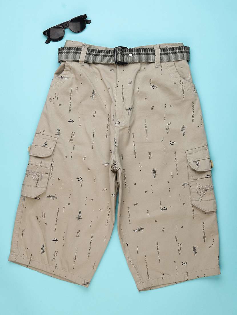 beige satin plain cargo