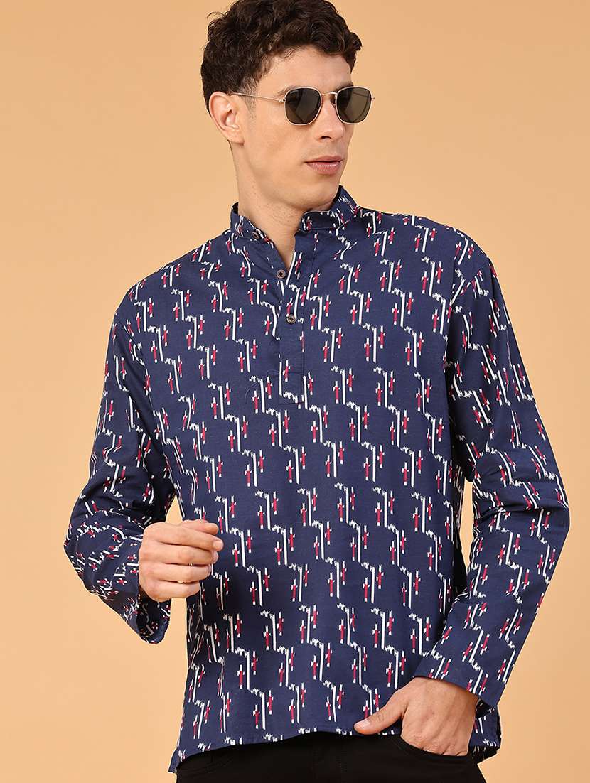 blue cotton kurta