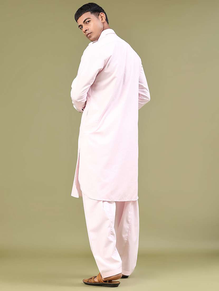 Men Solid Long Sleeve Pathani Ethnic Wear Set - 22331220 -  Standard Image - 3