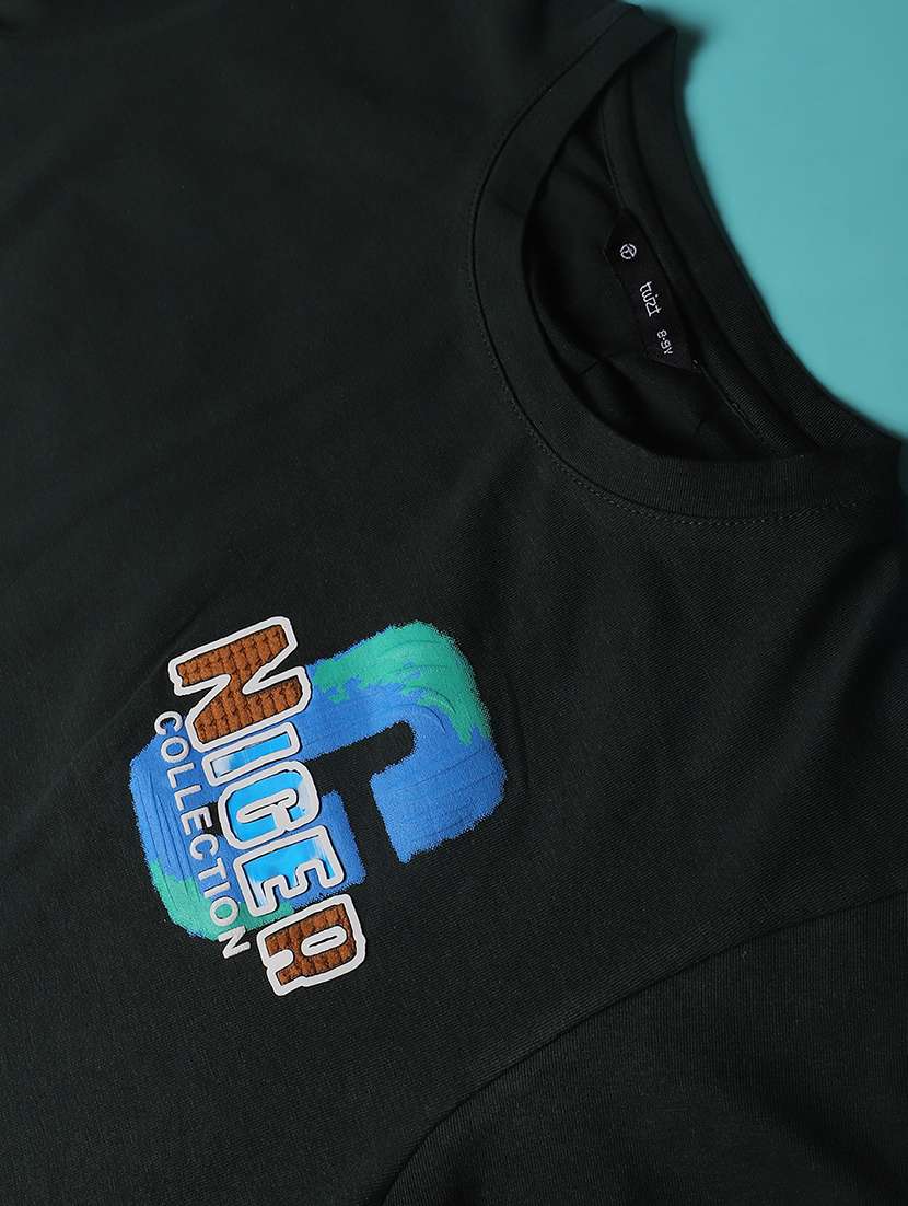 boys green cotton blend t-shirt - 22331235 -  Standard Image - 3