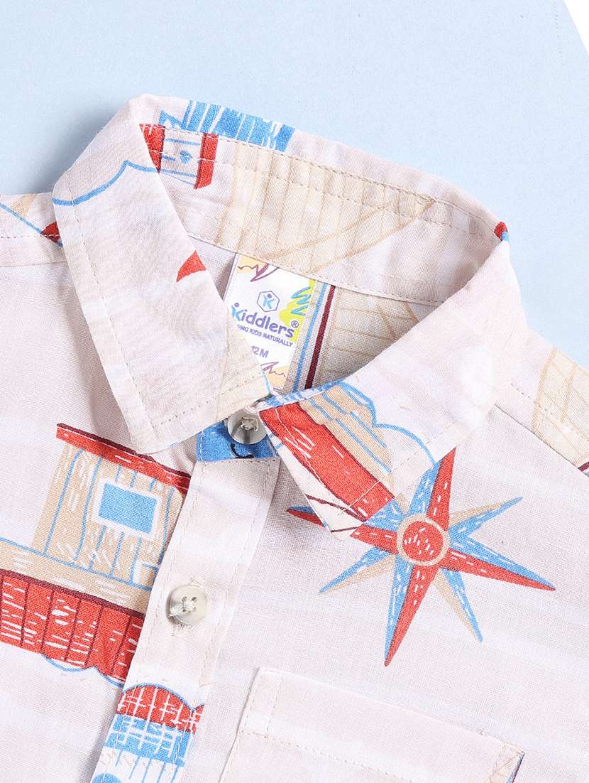 boys printed short sleeve collared shirt - 22331256 -  Standard Image - 3