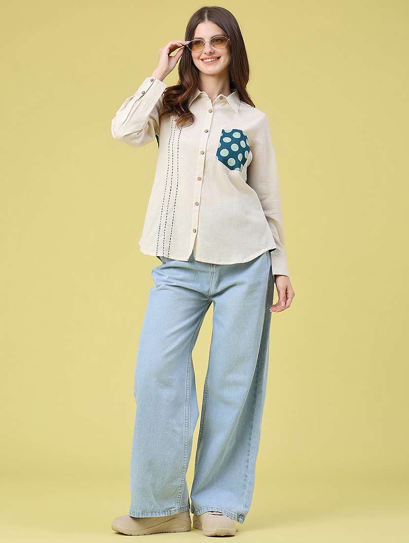 women printed long sleeves regular shirt - 22331261 -  Standard Image - 5