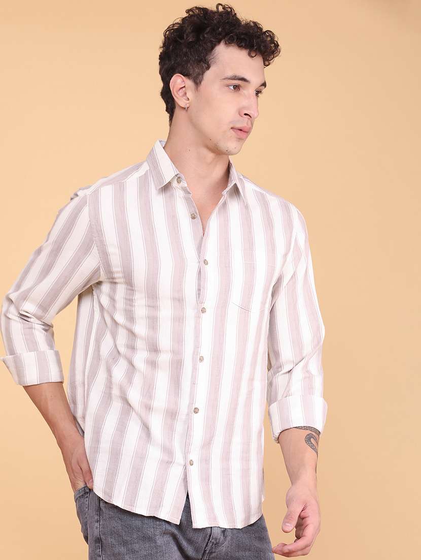 men printed long sleeves casual shirt - 22331340 -  Standard Image - 3