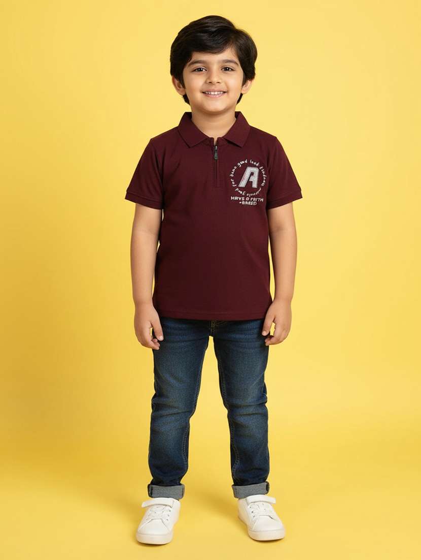boys printed short sleeves polo t-shirt
