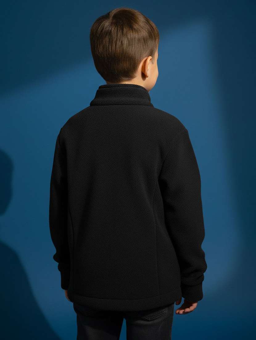 boys solid long sleeve stand collar jacket - 22331409 -  Standard Image - 3