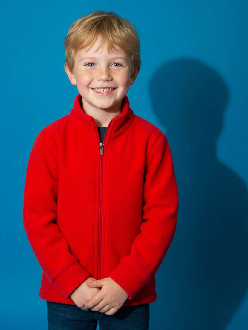 boys solid long sleeve stand collar jacket