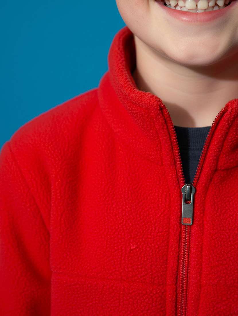 boys solid long sleeve stand collar jacket - 22331411 -  Standard Image - 3