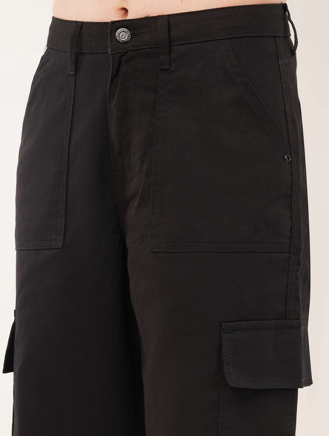 women solid mid rise cargo - 22331542 -  Standard Image - 5