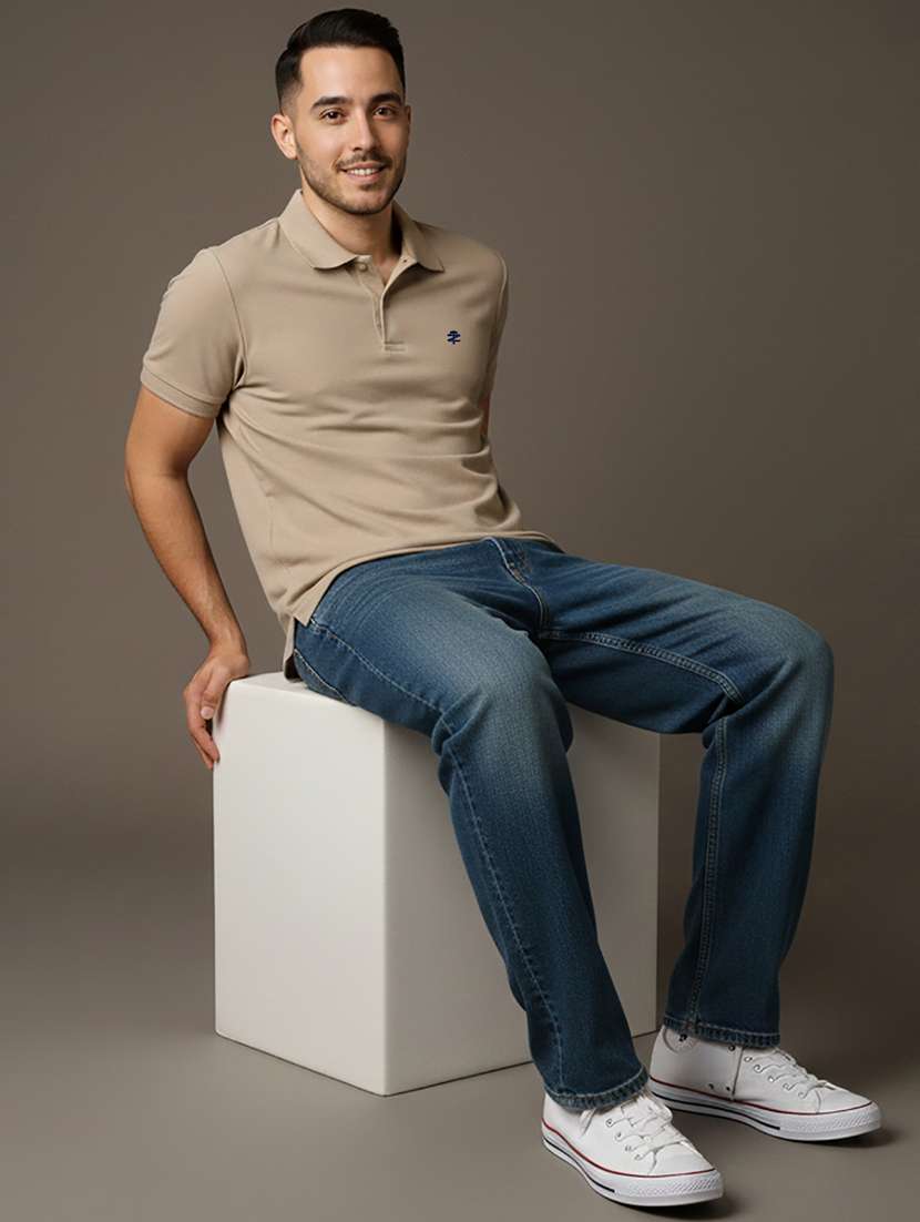 men solid short sleeve regular fit polo t-shirt - 22331577 -  Standard Image - 3