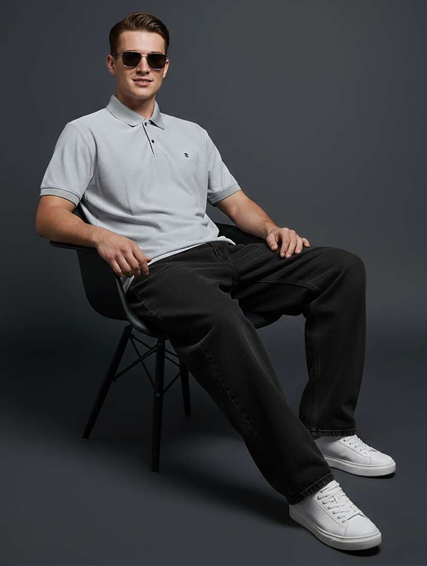 men solid short sleeve regular fit polo t-shirt - 22331580 -  Standard Image - 3