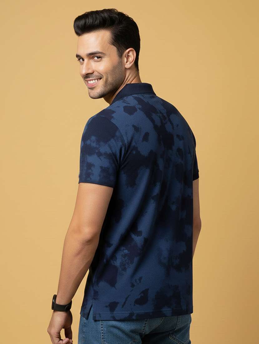 men printed short sleeve regular fit polo t-shirt - 22331589 -  Standard Image - 3