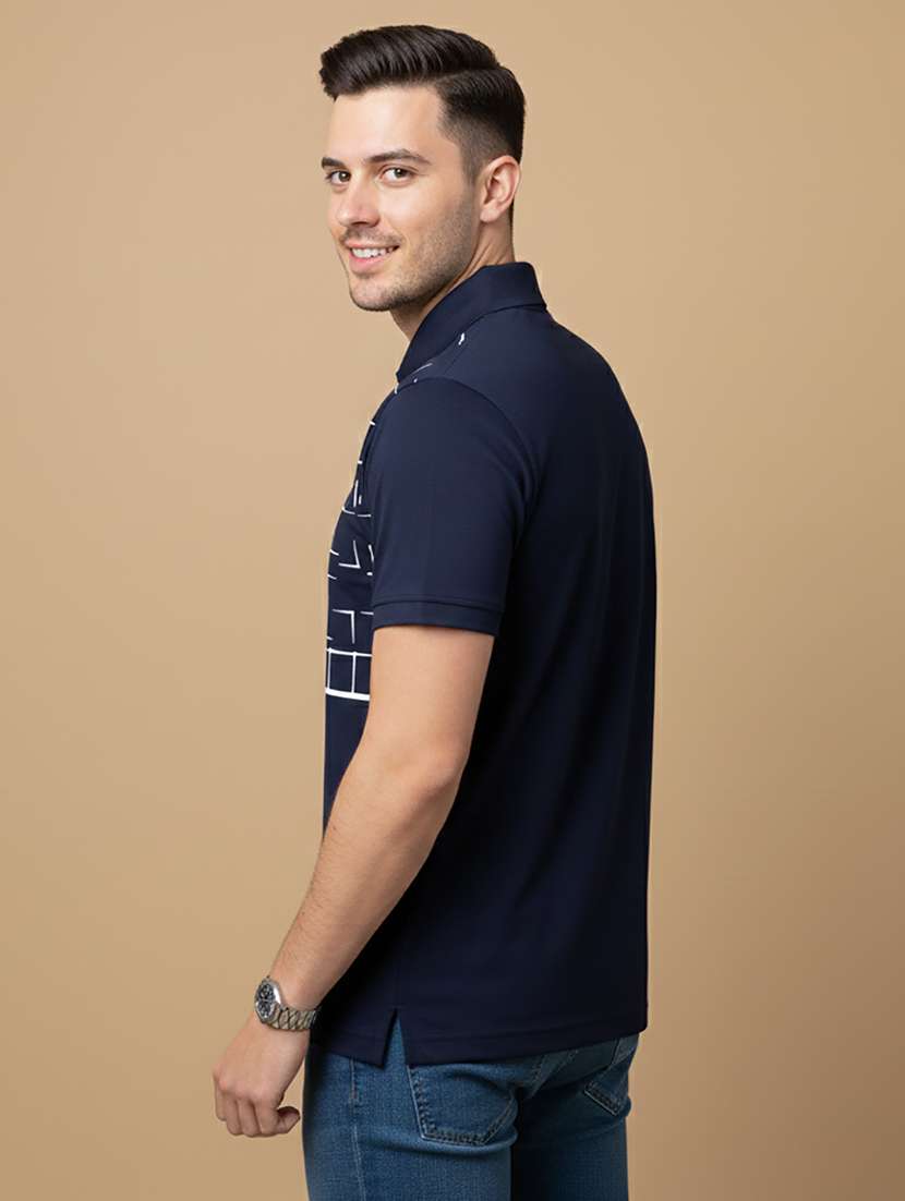 men printed short sleeve regular fit polo t-shirt - 22331590 -  Standard Image - 3