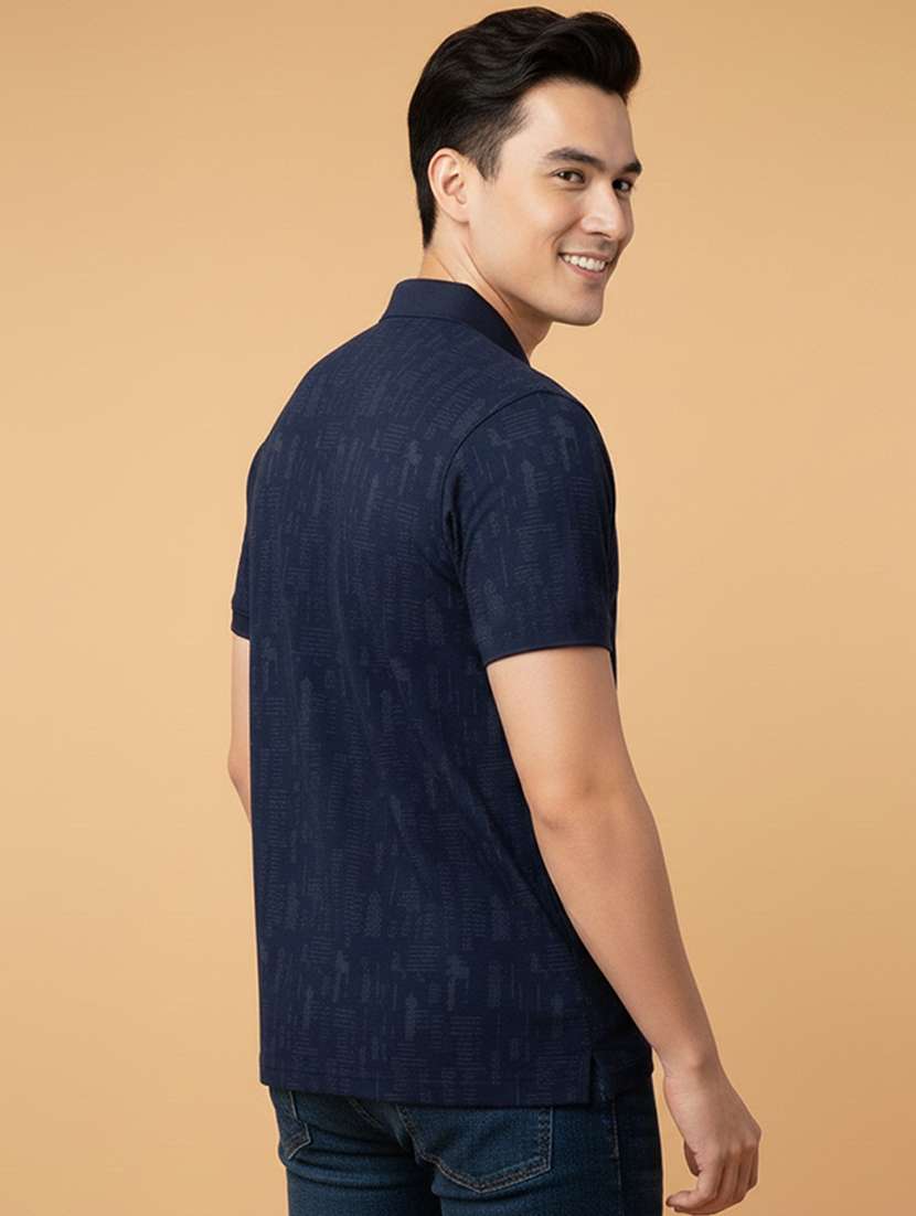 men printed short sleeve regular fit polo t-shirt - 22331592 -  Standard Image - 3